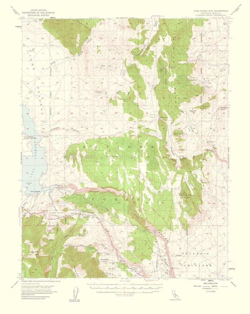 Casa Diablo Mountain California Quad - USGS 1961