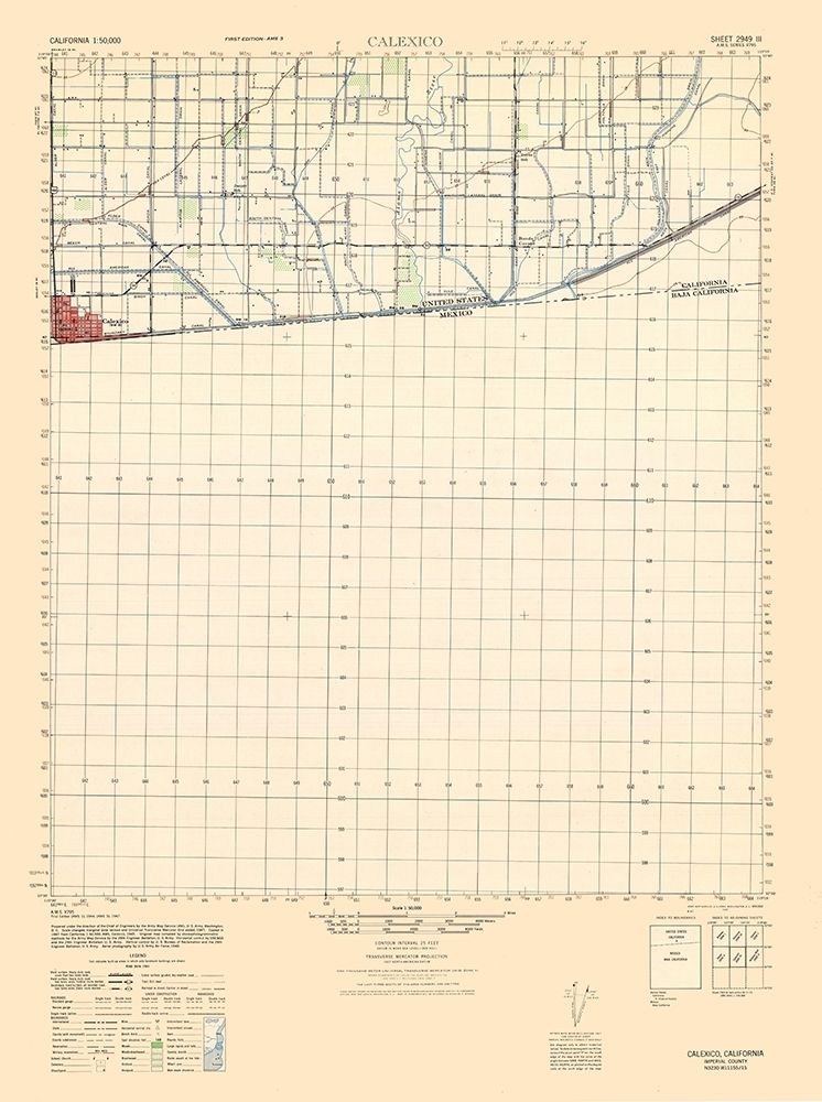 Calexico Sheet - US Army  1944