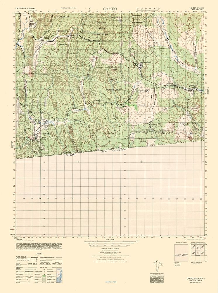Campo Sheet - US Army  1942