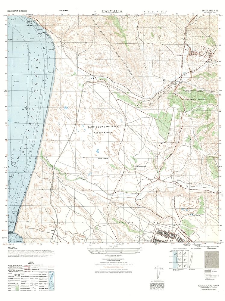 Casmalia Sheet - US Army  1947
