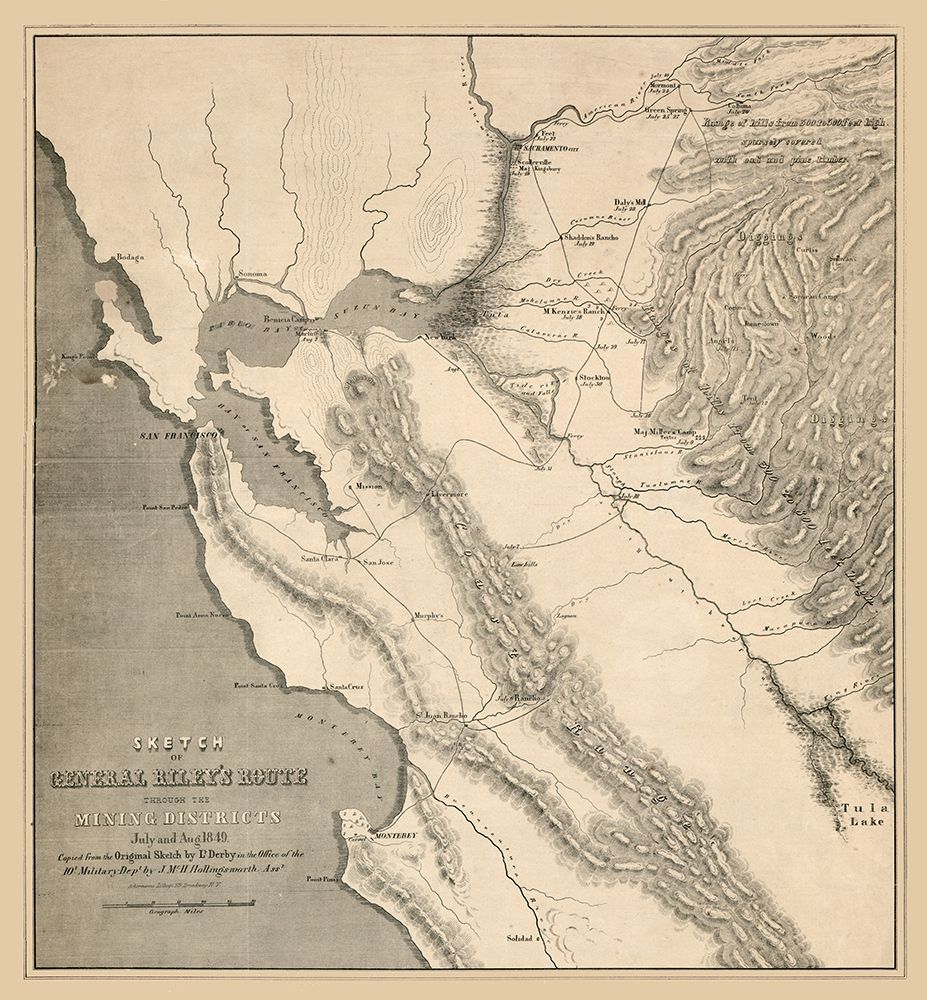 California Mining Districts - Derby 1849