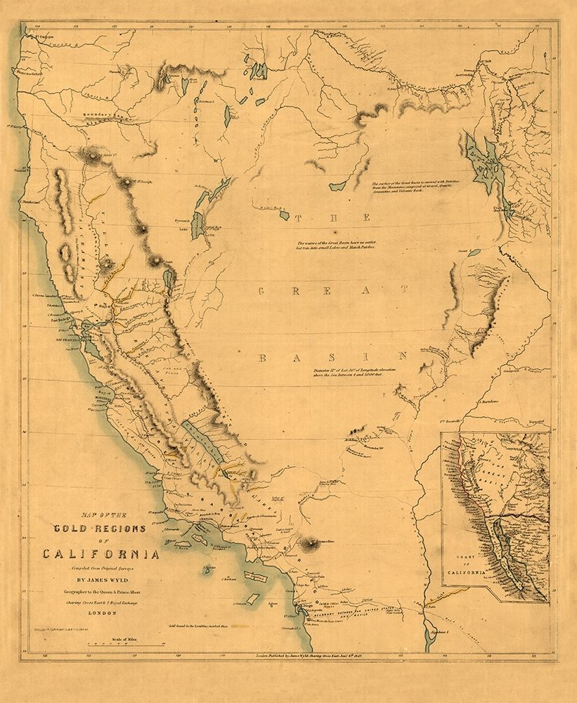 California Gold Regions - Wyld 1849