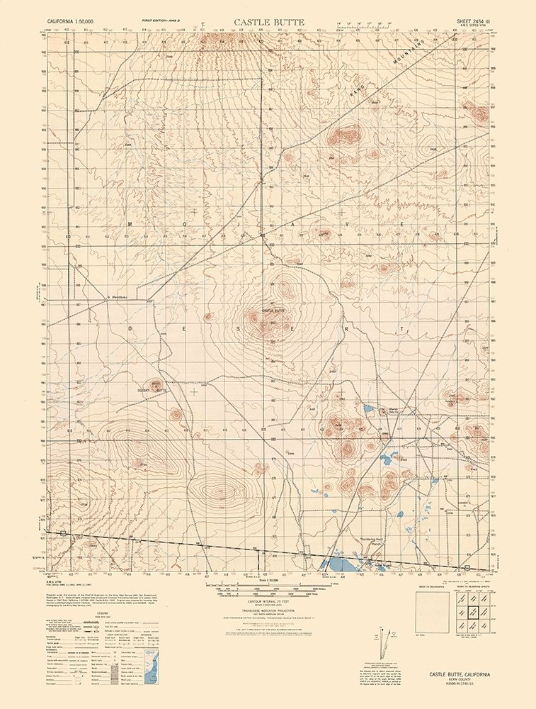 Castle Butte Sheet - US Army  1943