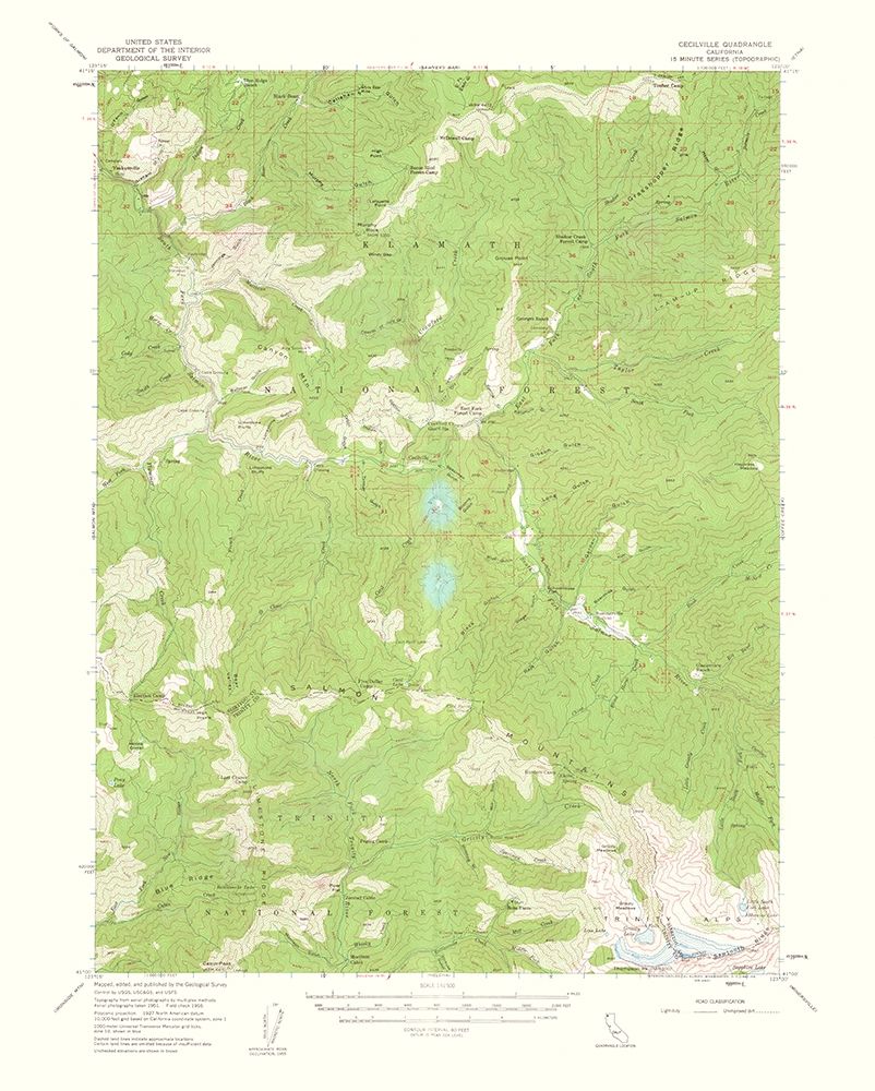 Cecilville California Quad - USGS 1961
