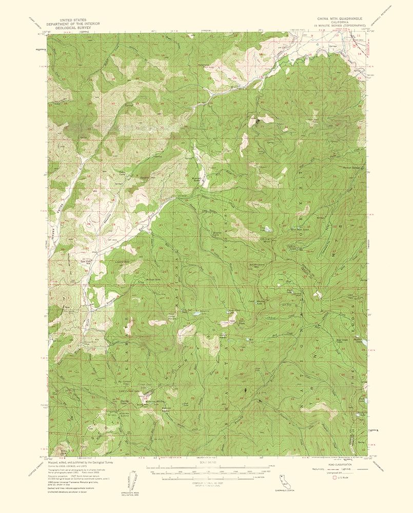 China Mountain California Quad - USGS 1961