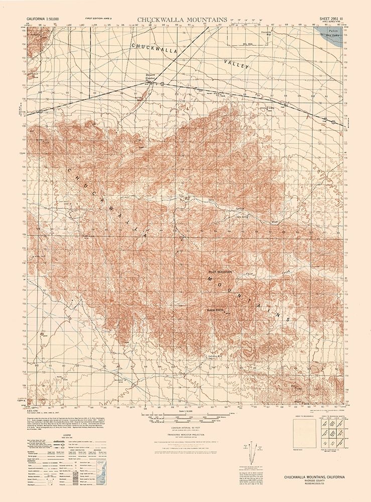 Chuckwalla Mountains Sheet - US Army  1944