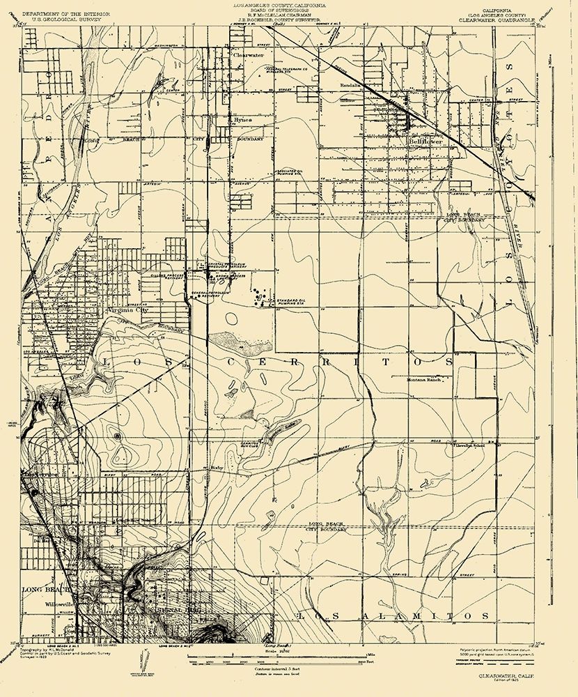 Clearwater California Quad - USGS 1925