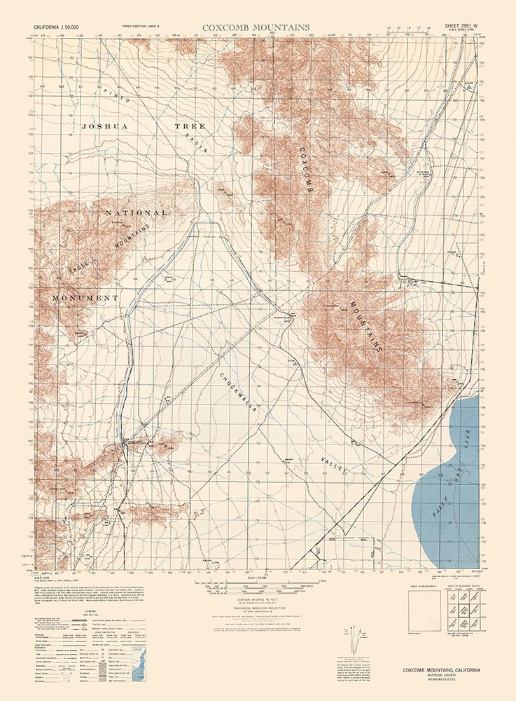 Coxcomb Mountains Sheet - US Army  1944
