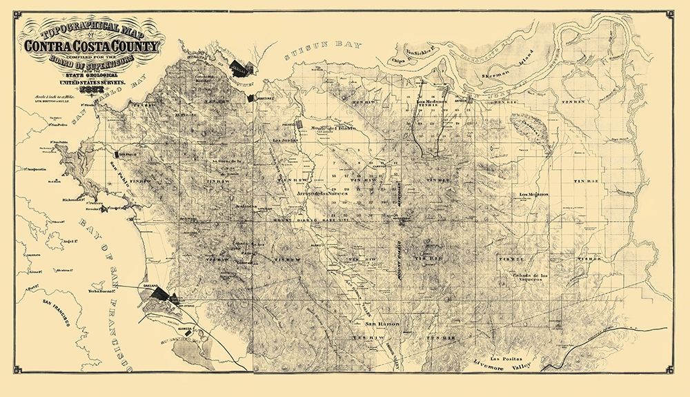 Contra Costa California - USGS 1871