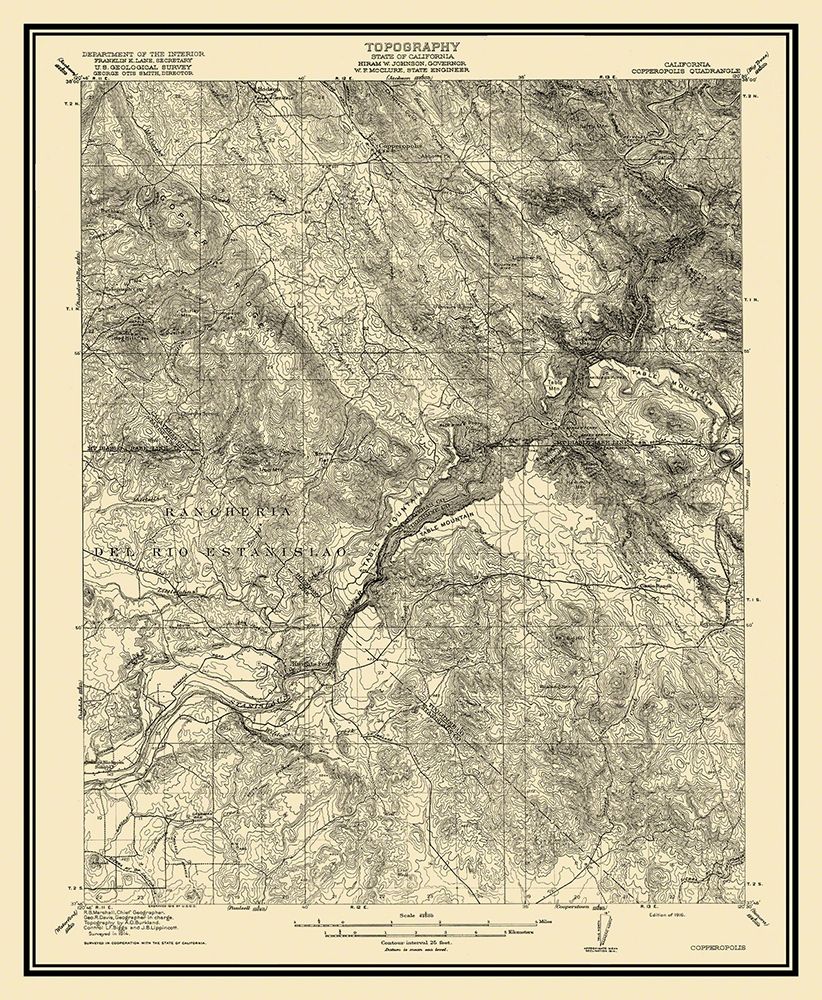 Copperopolis California Quad - USGS 1916