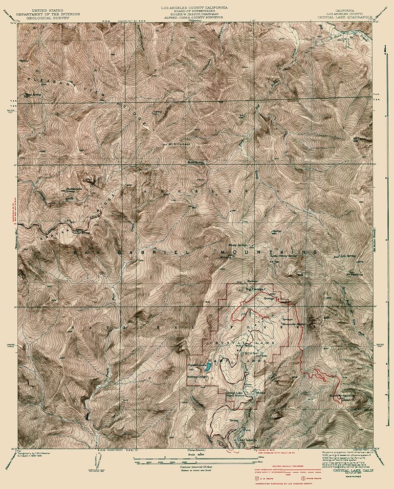 Crystal Lake California Quad - Nessler 1941
