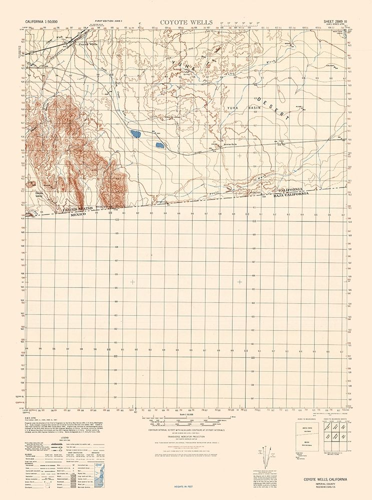Coyote Wells Sheet - US Army 1944