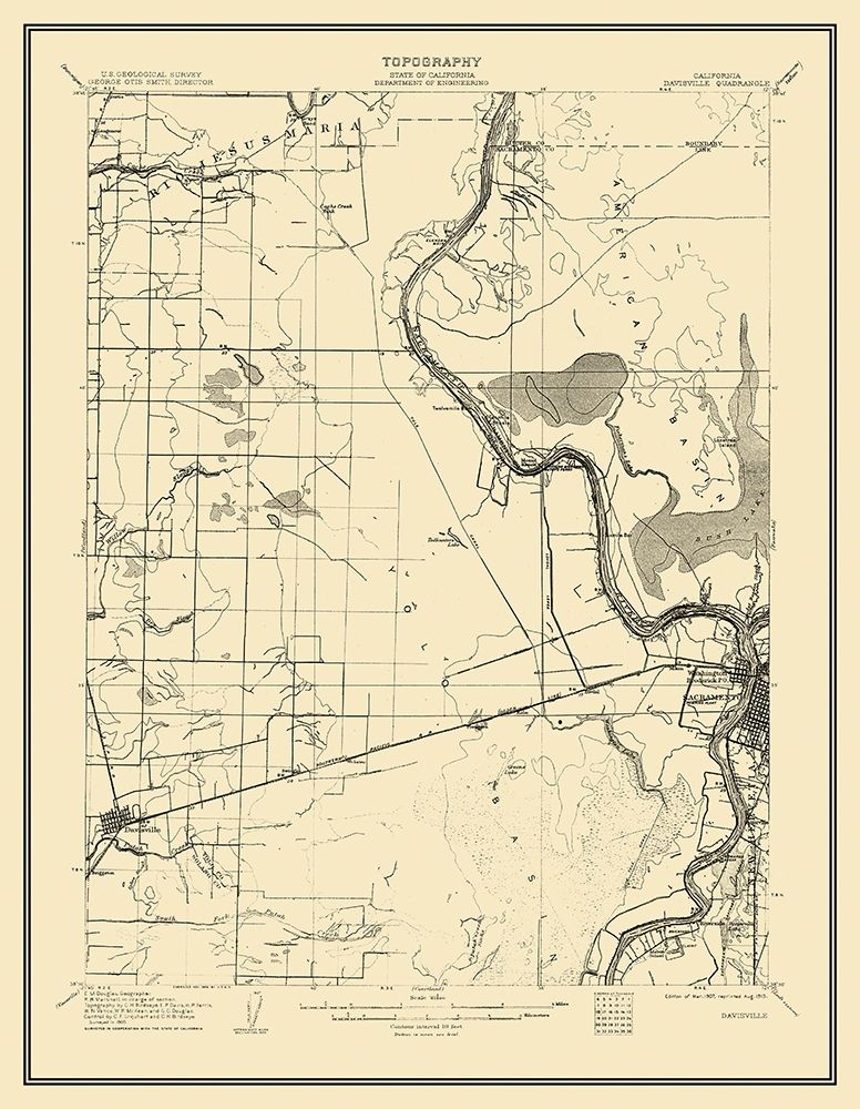 Davisville California Quad - USGS 1907
