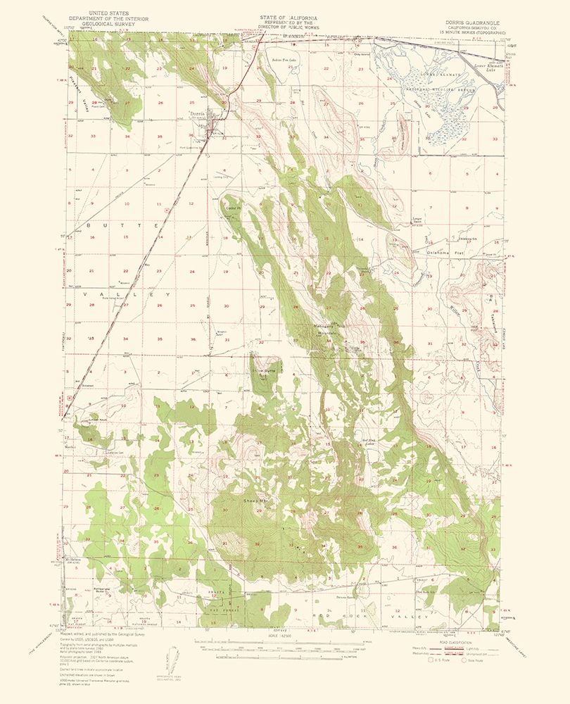 Dorris California Quad - USGS 1950