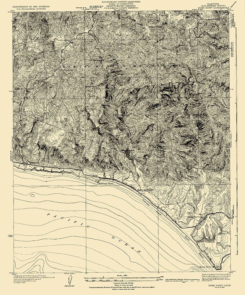 Dume Point California Quad - USGS 1932