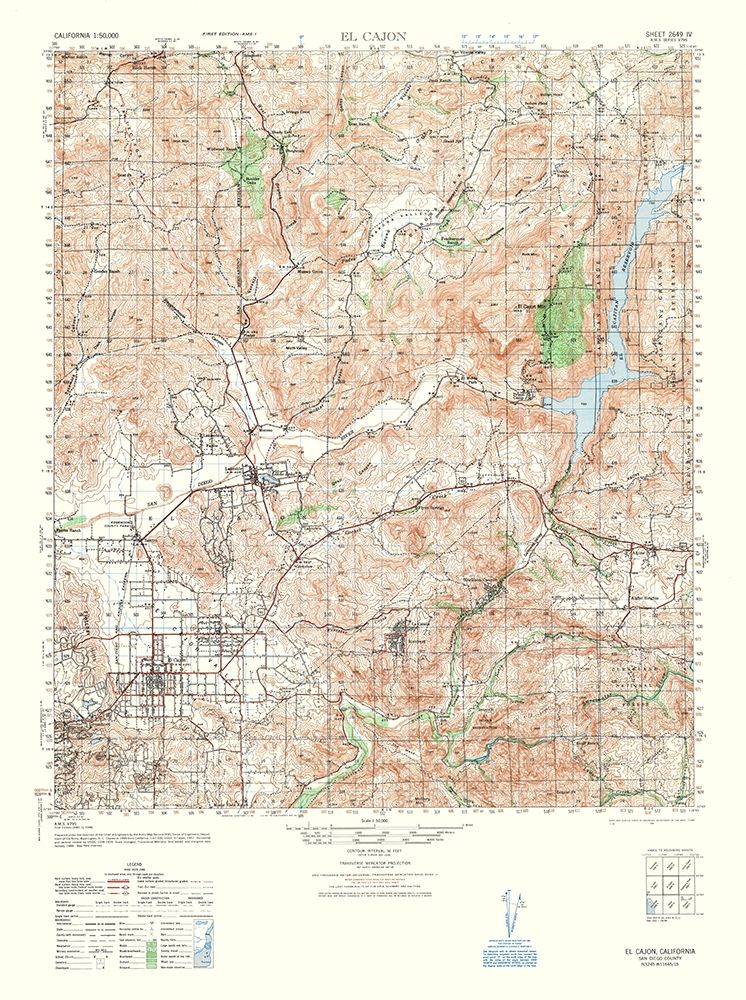 El Cajon Sheet - US Army 1948