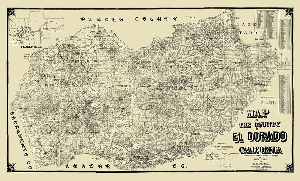 El Dorado California Landowner - Punnett 1895