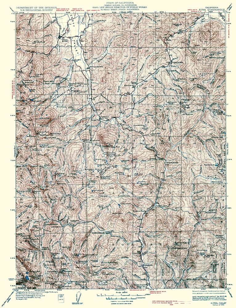 Etna California Quad - USGS 1943