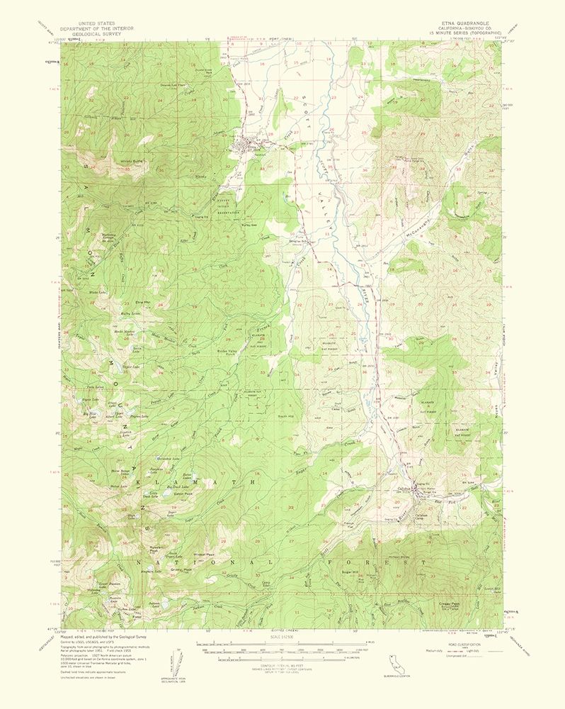 Etna California Quad - USGS 1963
