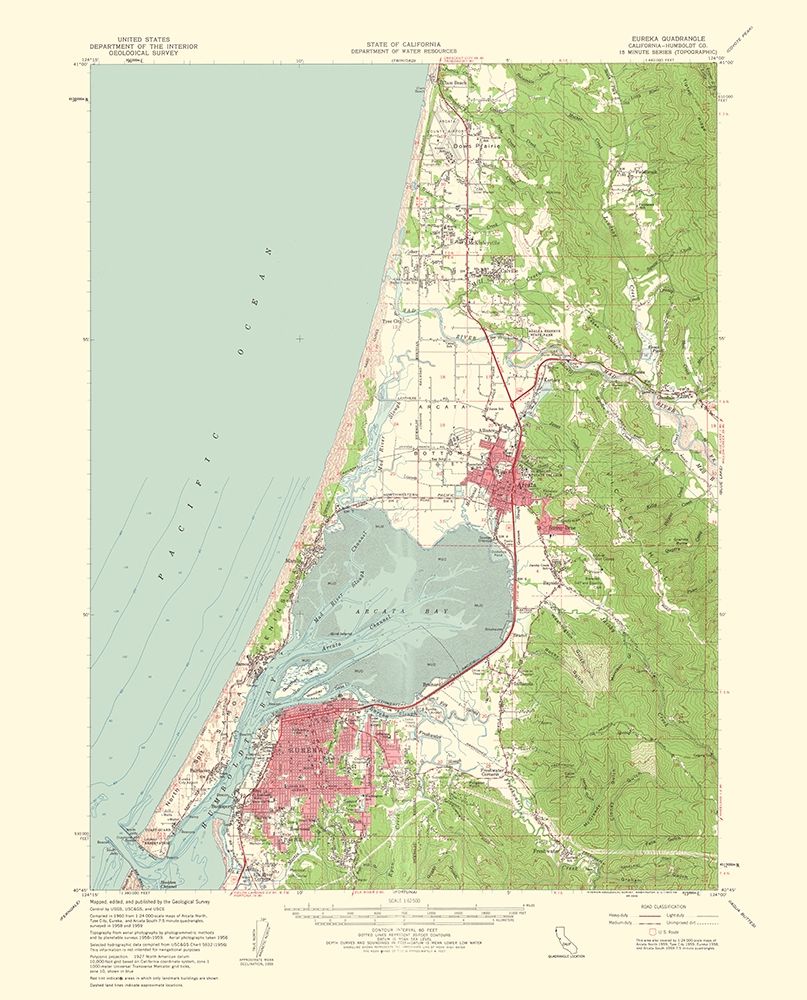 Eureka California Quad - USGS 1961