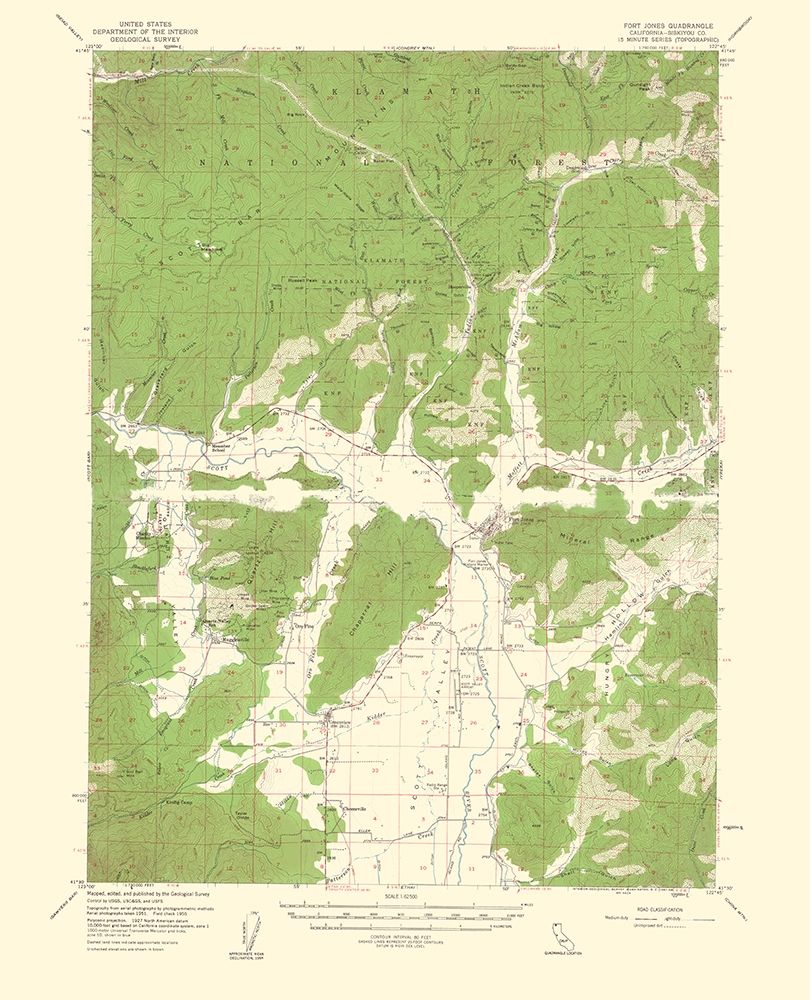 Fort Jones California Quad - USGS 1961