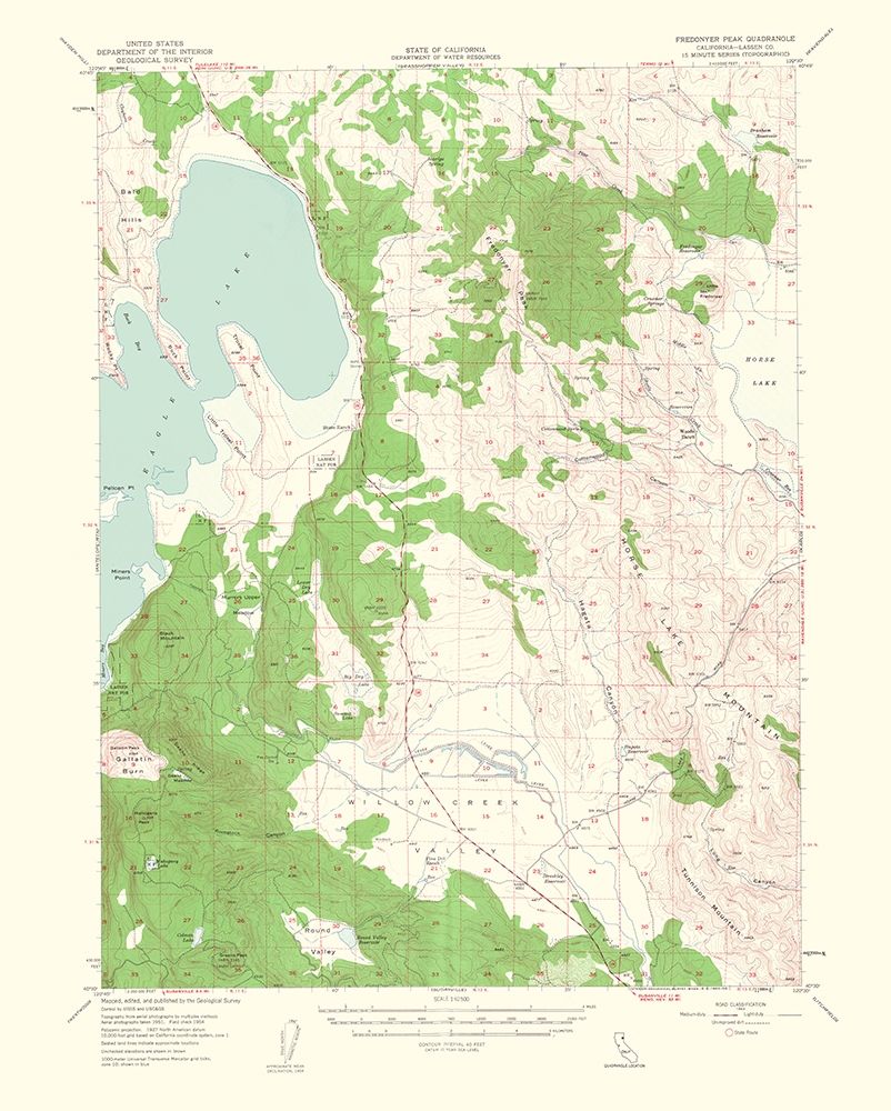 Fredonyer Peak California Quad - USGS 1963