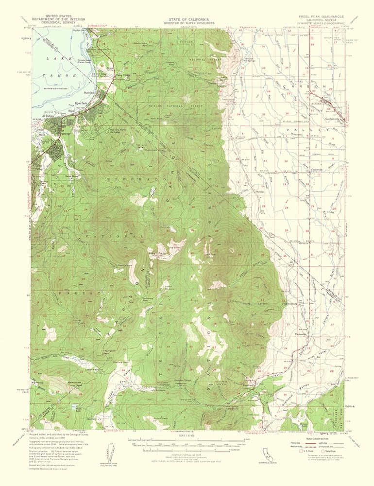 Freel Peak California Quad - USGS 1961
