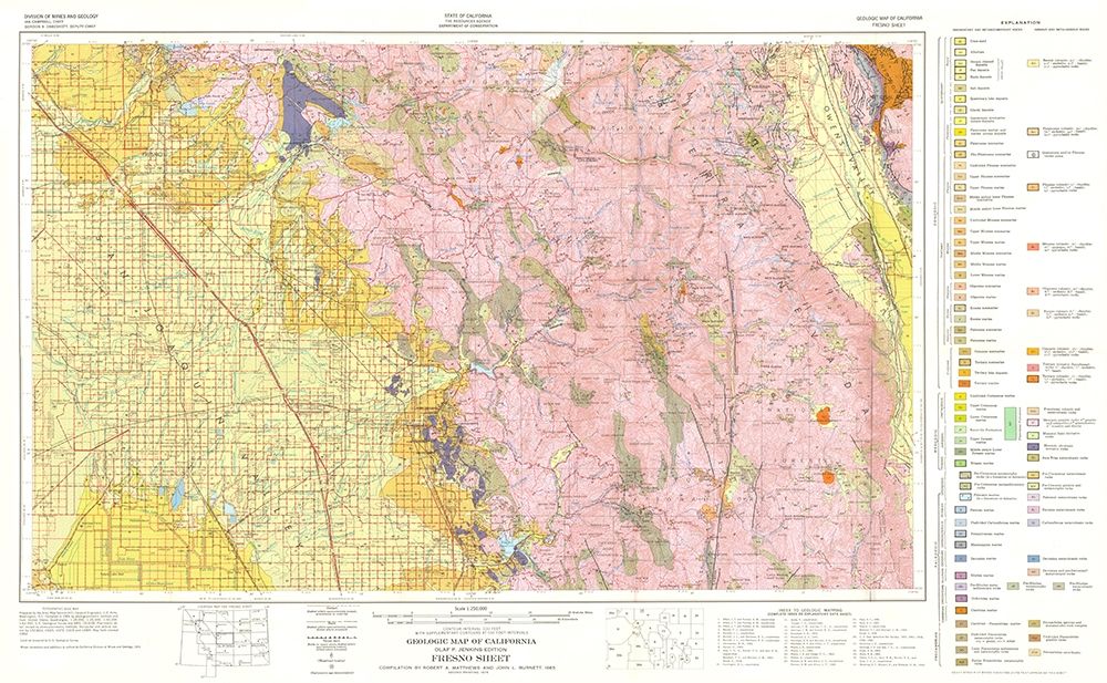 Geologic California Fresno Sheet - Matthews 1961