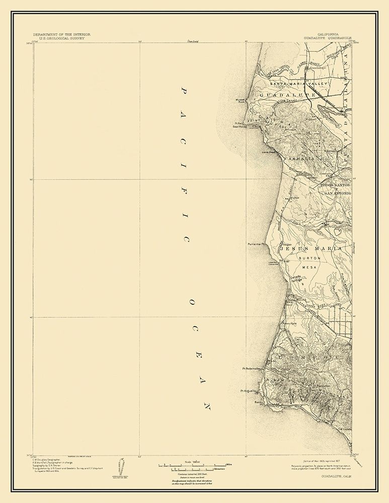 Guadalupe California Quad - USGS 1905
