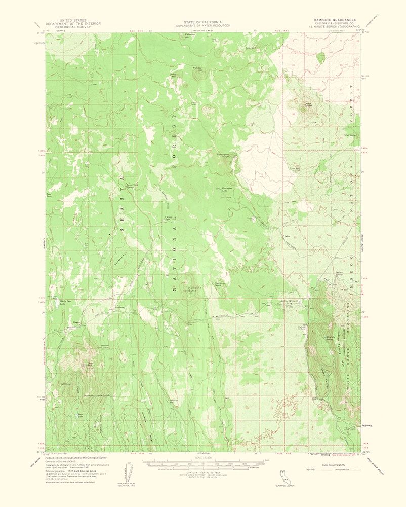 Hambone California Quad - USGS 1963