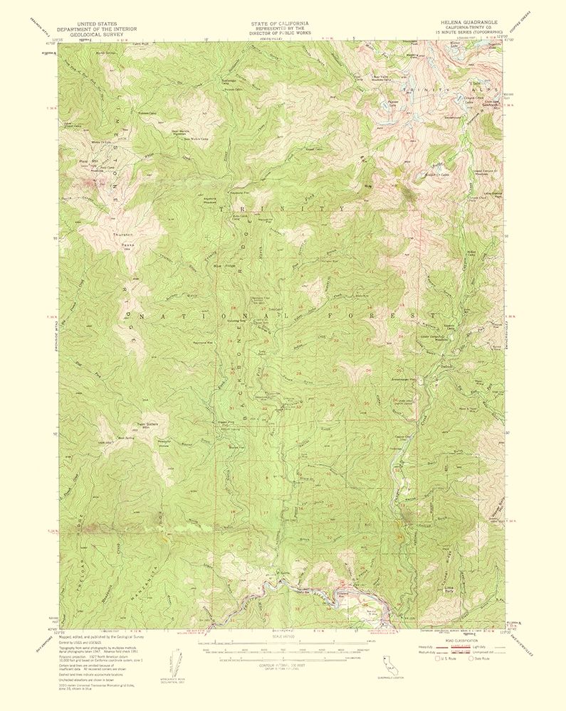 Helena California Quad - USGS 1959