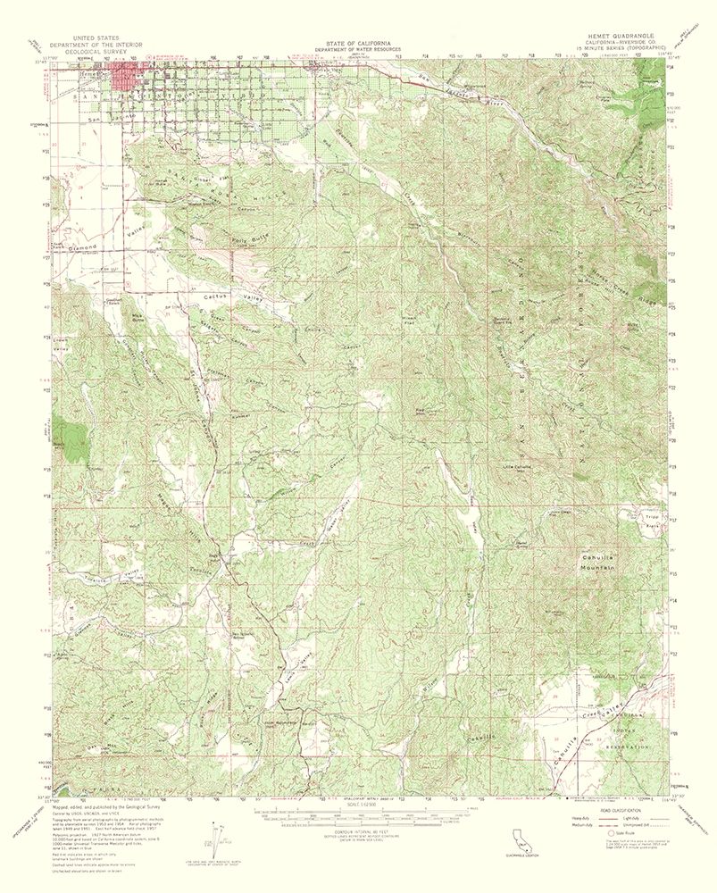 Hemet California Quad - USGS 1964