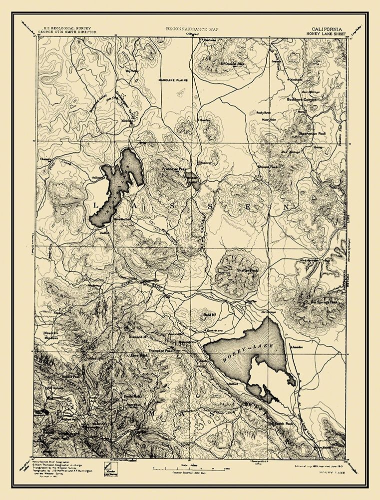 Honey Lake California Sheet - USGS 1893