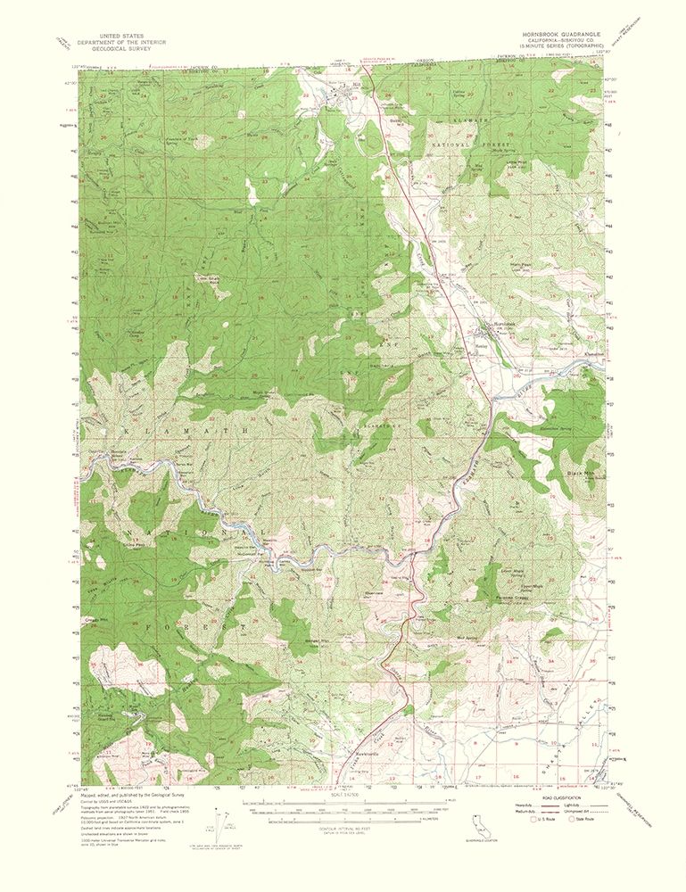 Hornbrook California Quad - USGS 1964