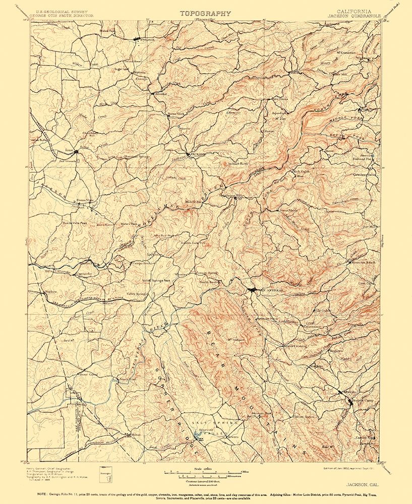 Jackson California Quad - USGS 1902