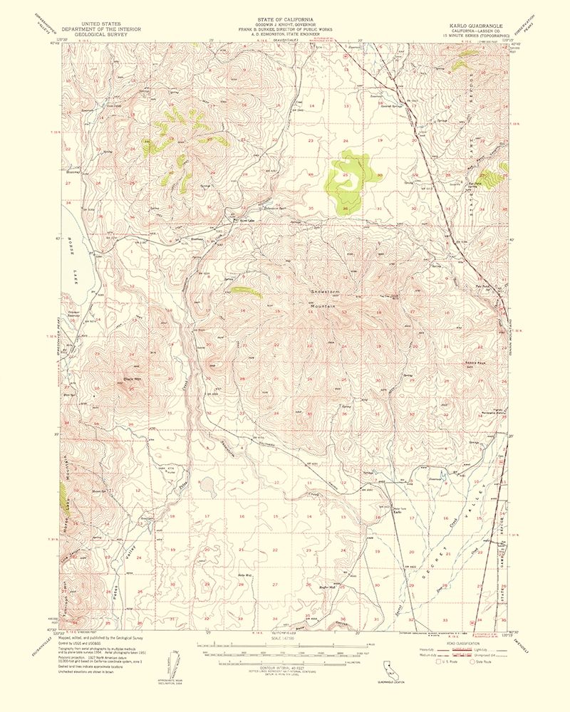 Karlo California Quad - USGS 1955
