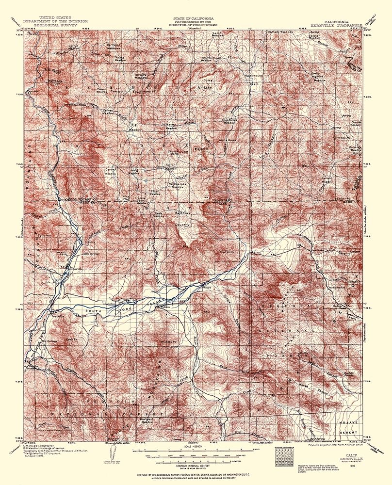 Kernville California Quad - USGS 1906