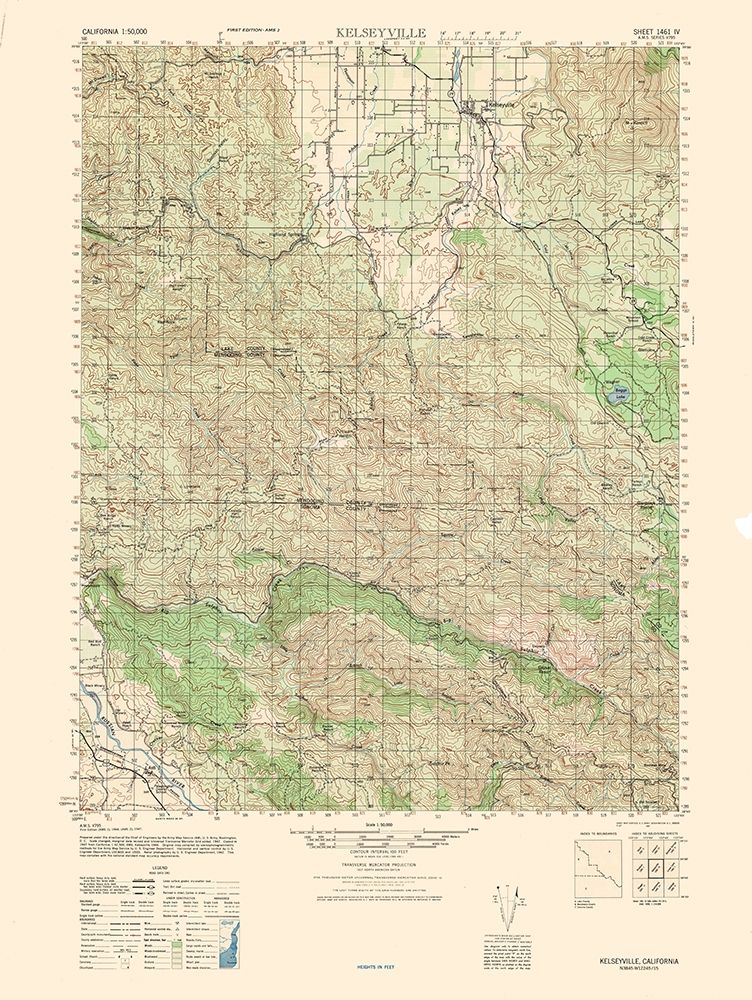 Kelseyville Sheet - US Army 1944