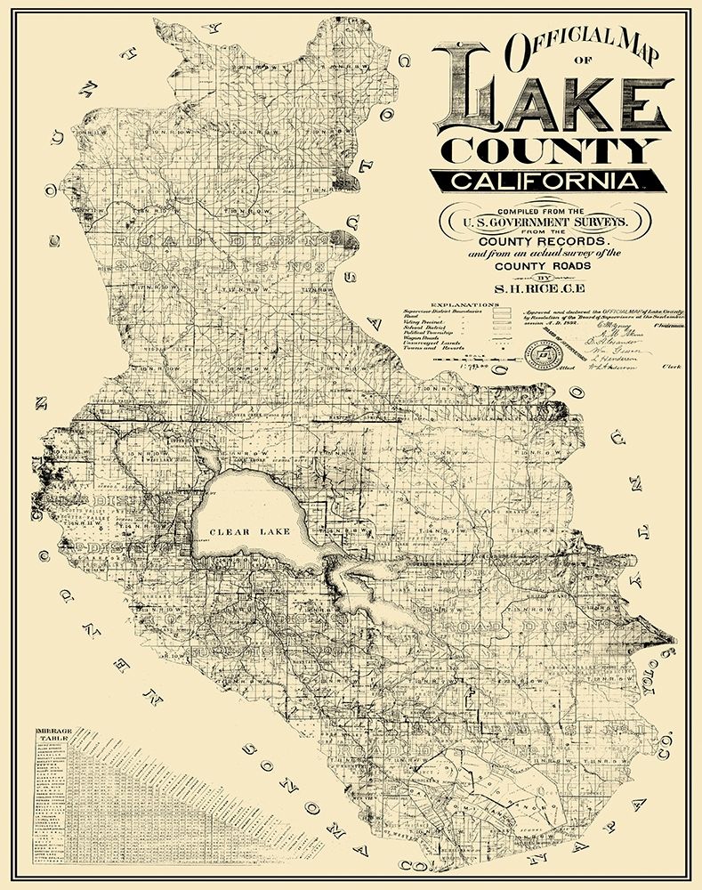 Lake California Landowner - Rice 1892