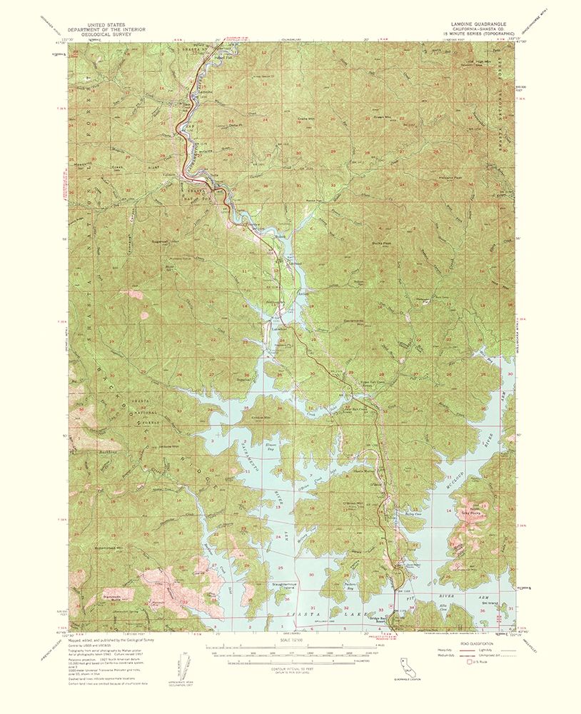Lamoine California Quad - USGS 1957