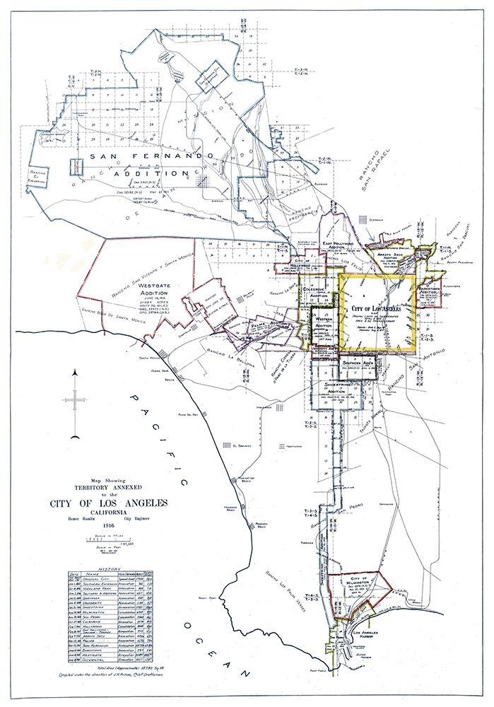 Los Angeles California Annexed - Hamlin 1916