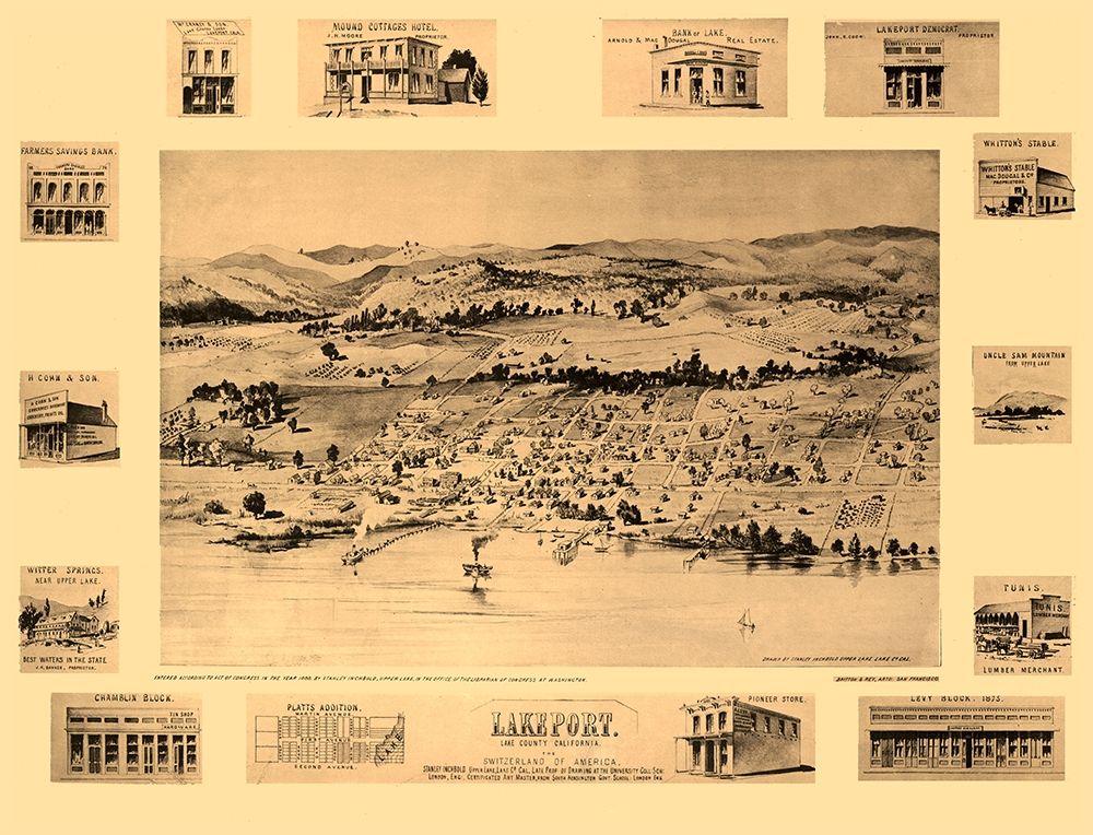 Lakeport California - Inchbold 1888
