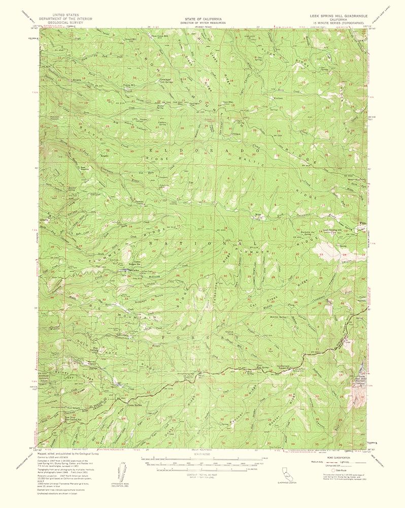 Leek Spring Hill California Quad - USGS 1962
