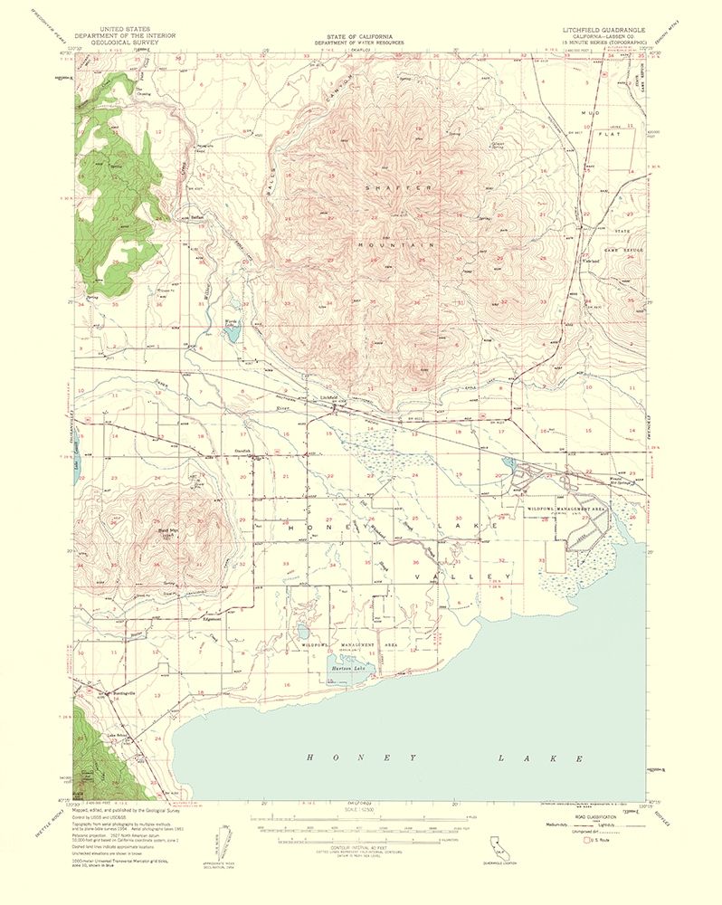 Litchfield California Quad - USGS 1954