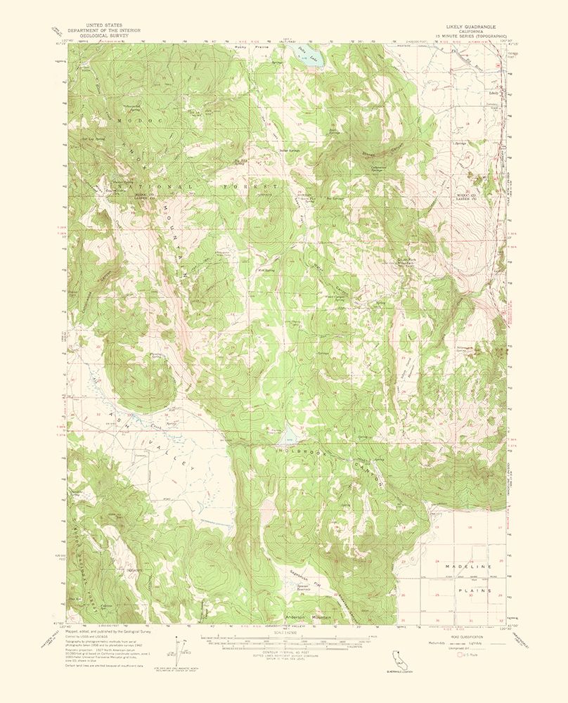 Likely California Quad - USGS 1964