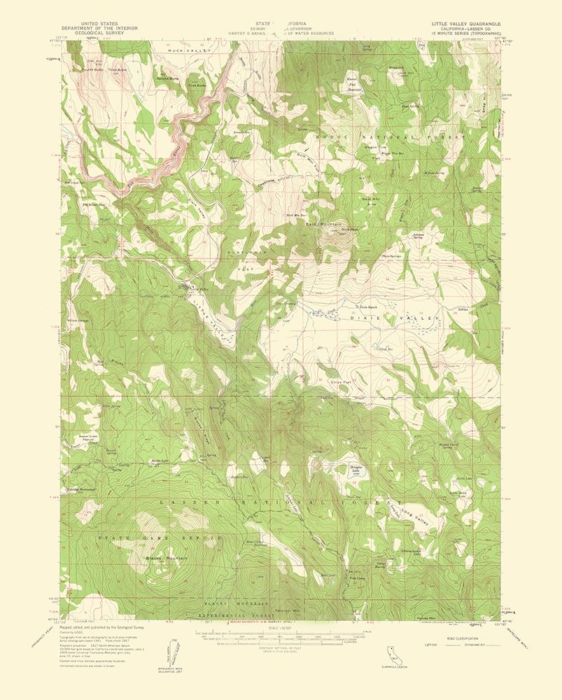 Little Valley California Quad - USGS 1959