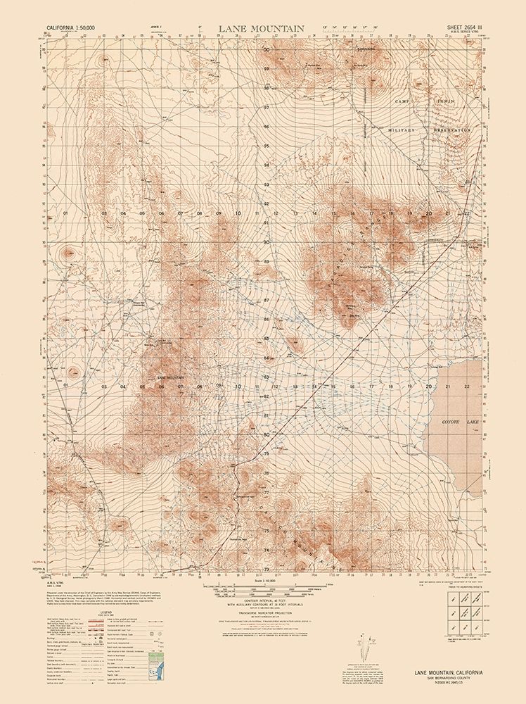 Lane Mountain Sheet - US Army 1948