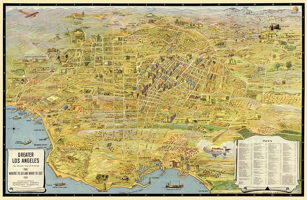 Los Angeles California - Metropolitan Surveys 1932