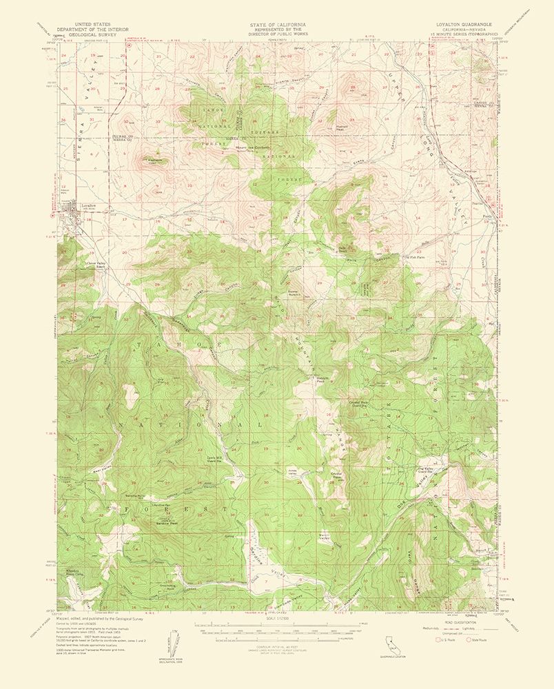 Loyalton California Nevada Quad - USGS 1960