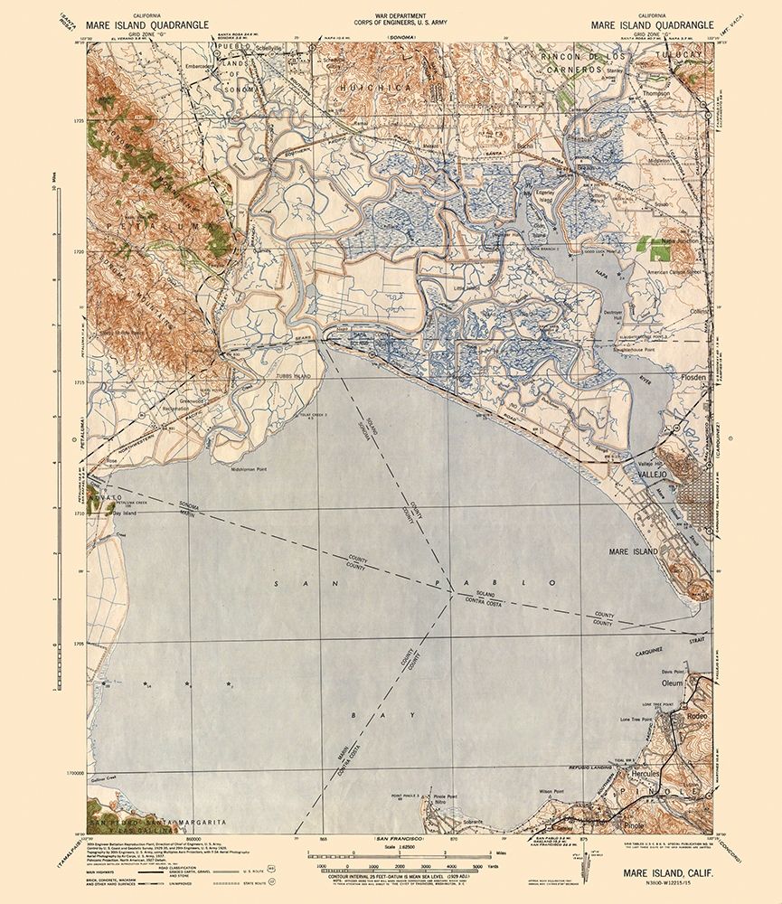 Mare Island California Quad - US Army 1942